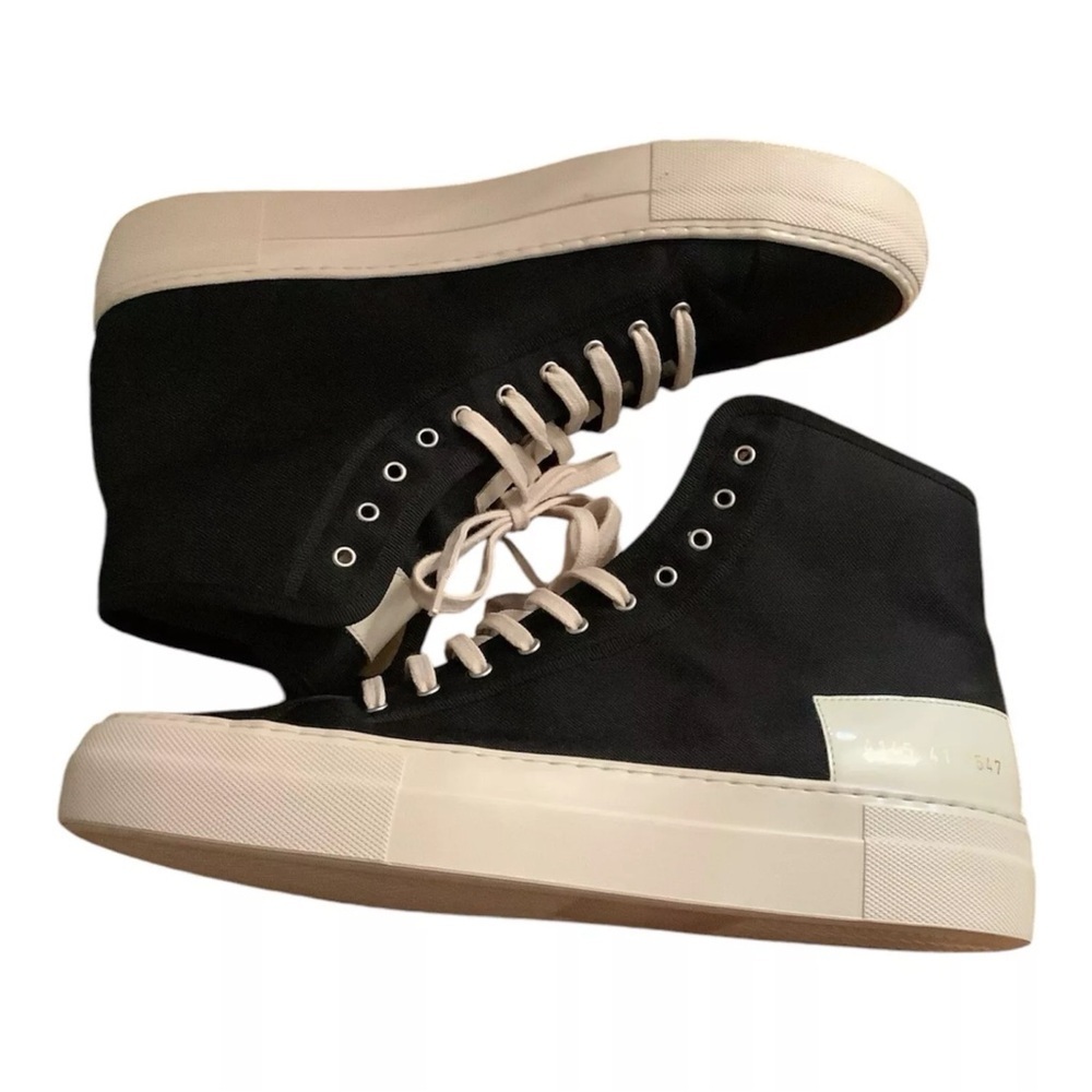 Woman By Common Projects Black Canvas High Top Sneakers Sz. 41 Style 414… - Picture 5 of 12